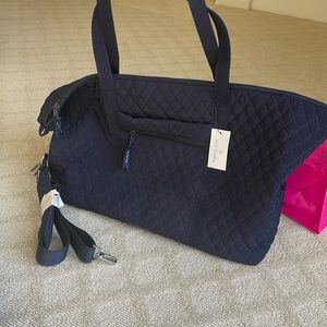 New Vera Bradley Deluxe Travel Tote. Navy.